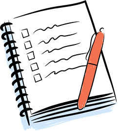 Drawing of Notebook Checklist